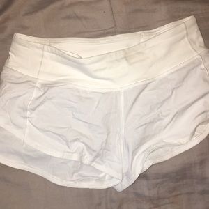 White lululemon shorts